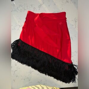 Vibrant red Jo+Jax Jenna Johnson Ballroom Skirt XXS